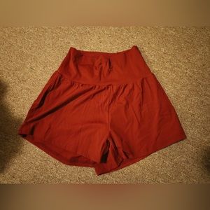 Halara red athletic shorts size medium